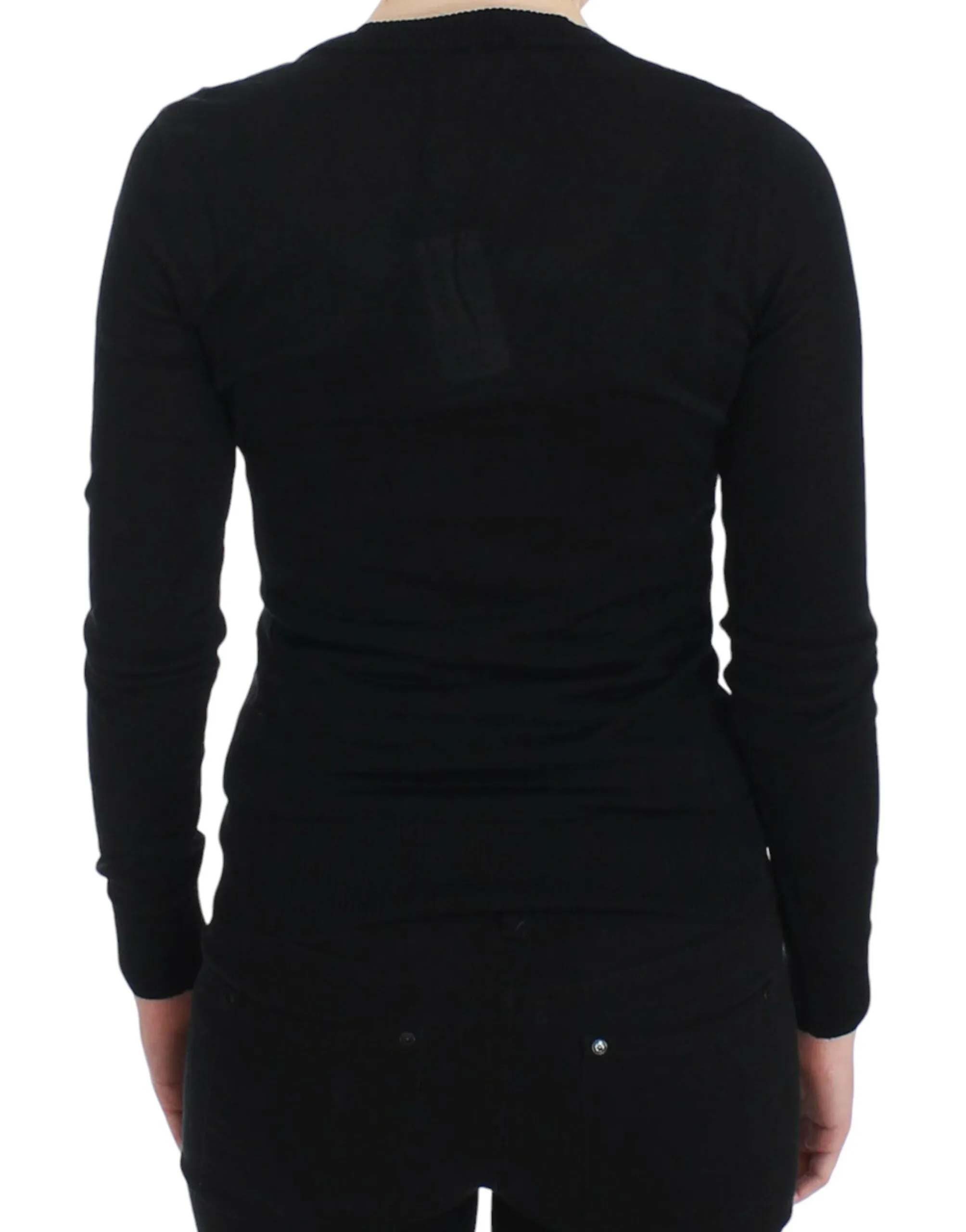 Black Cashmere Crewneck Sweater Pullover sold by Lord & Taylor product image thumbnail 3