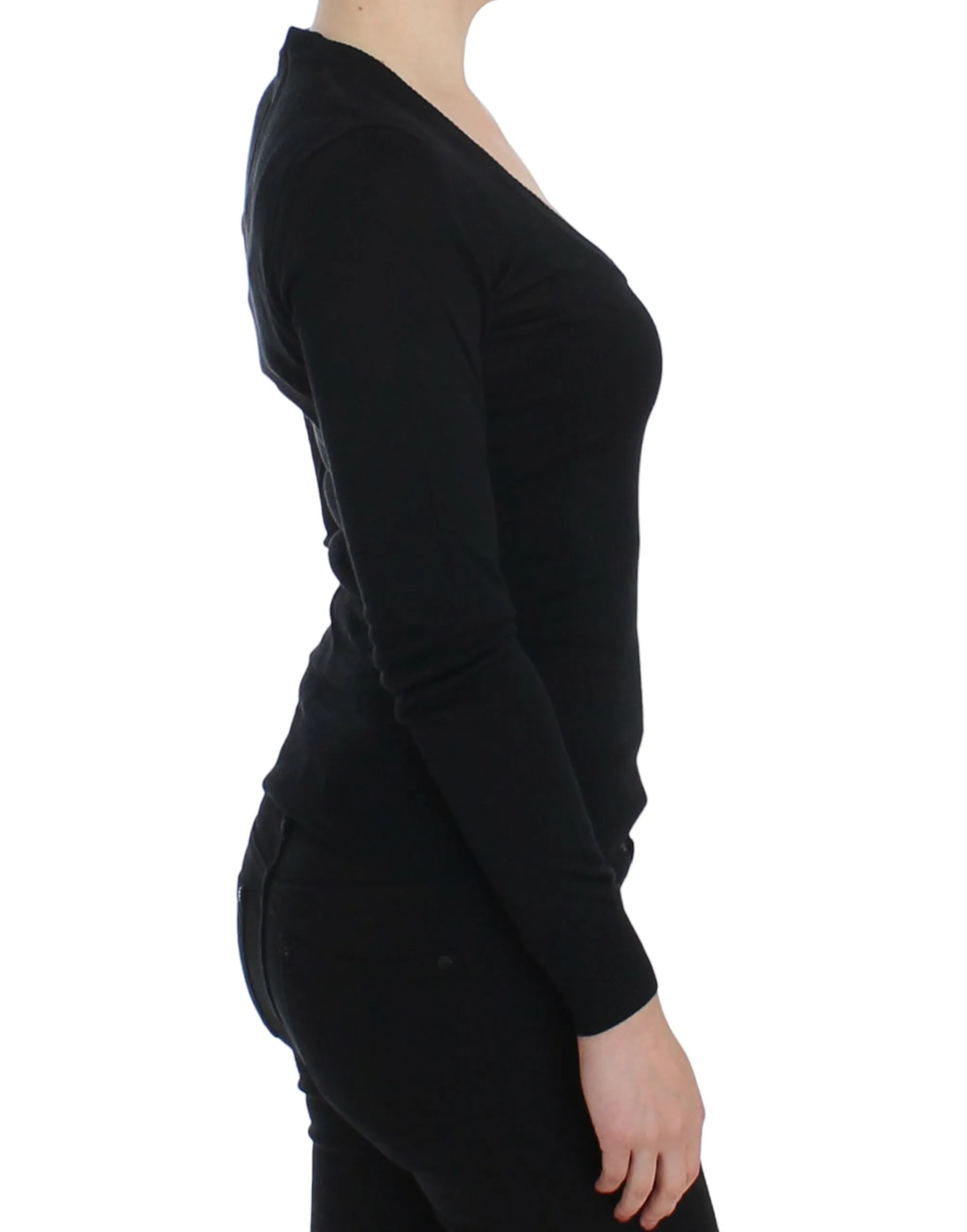Black Cashmere Crewneck Sweater Pullover sold by Lord & Taylor product image thumbnail 4