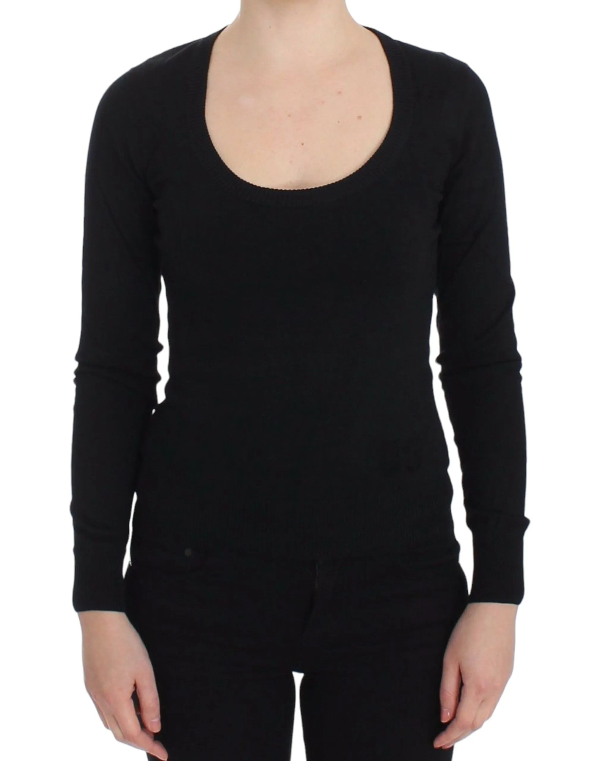 Black Cashmere Crewneck Sweater Pullover sold by Lord & Taylor