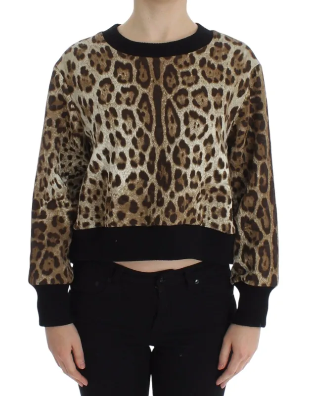Leopard Print Crewneck Short Sweater sold by Lord & Taylor