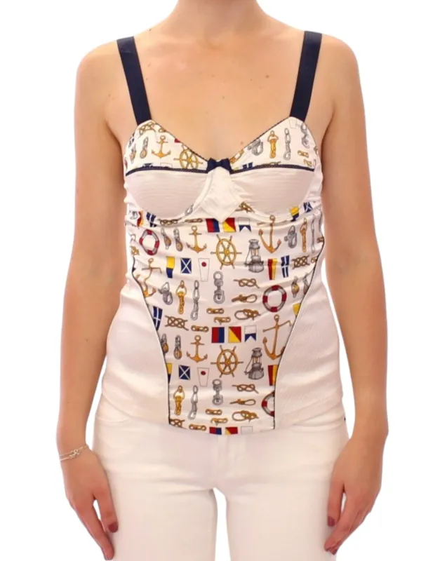White sailor motive tank top sold by Lord & Taylor