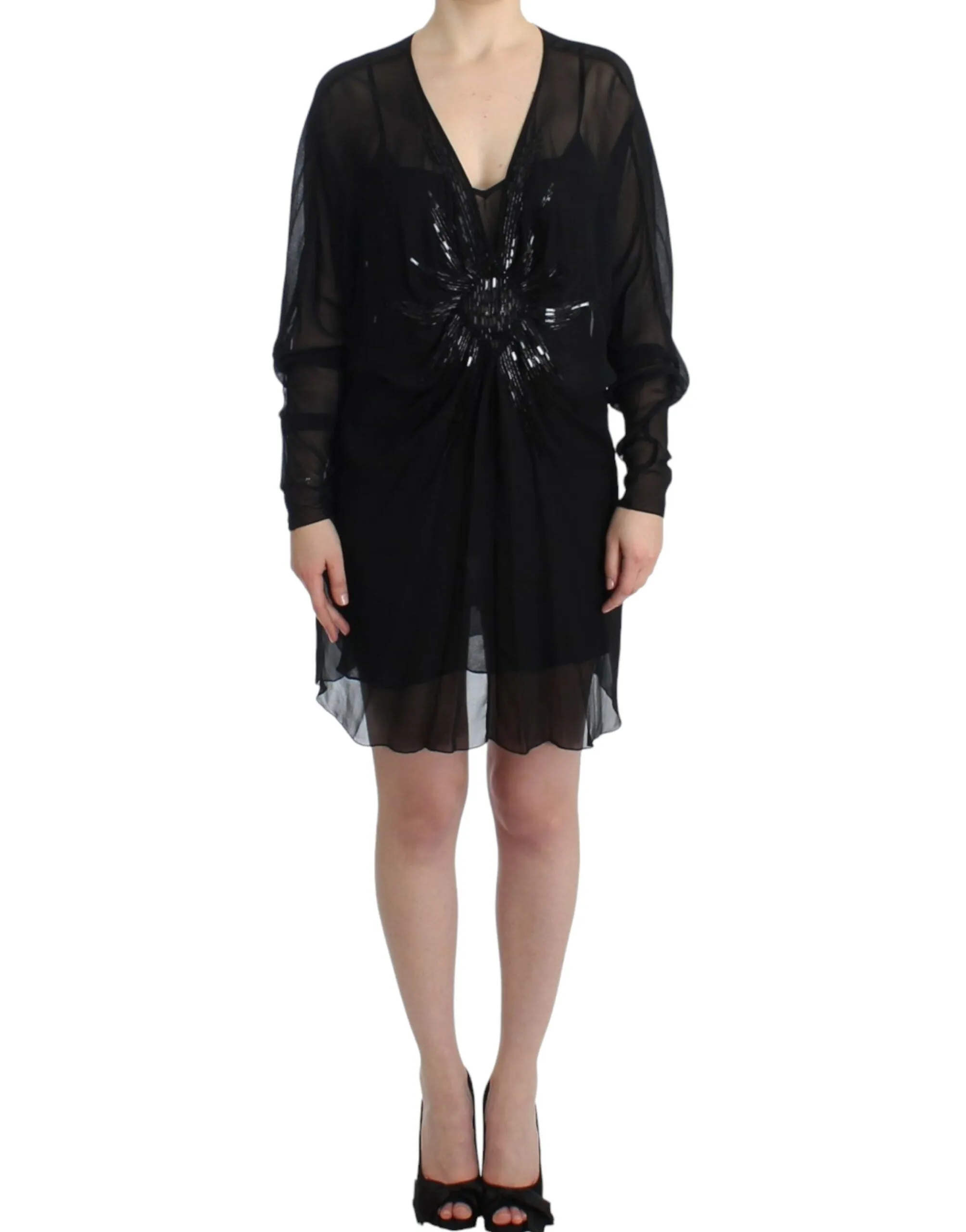 Black long sleeve silk dress sold by Lord & Taylor
