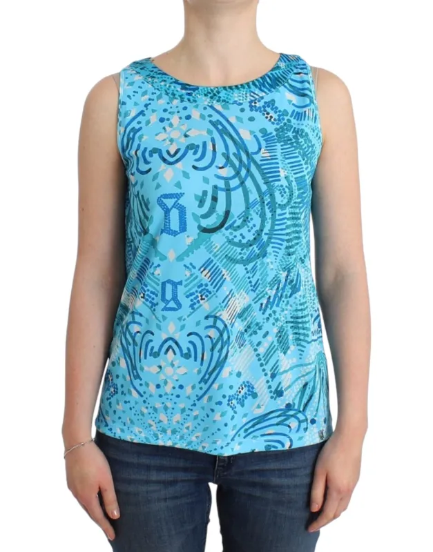 Blue printed tank top sold by Lord & Taylor