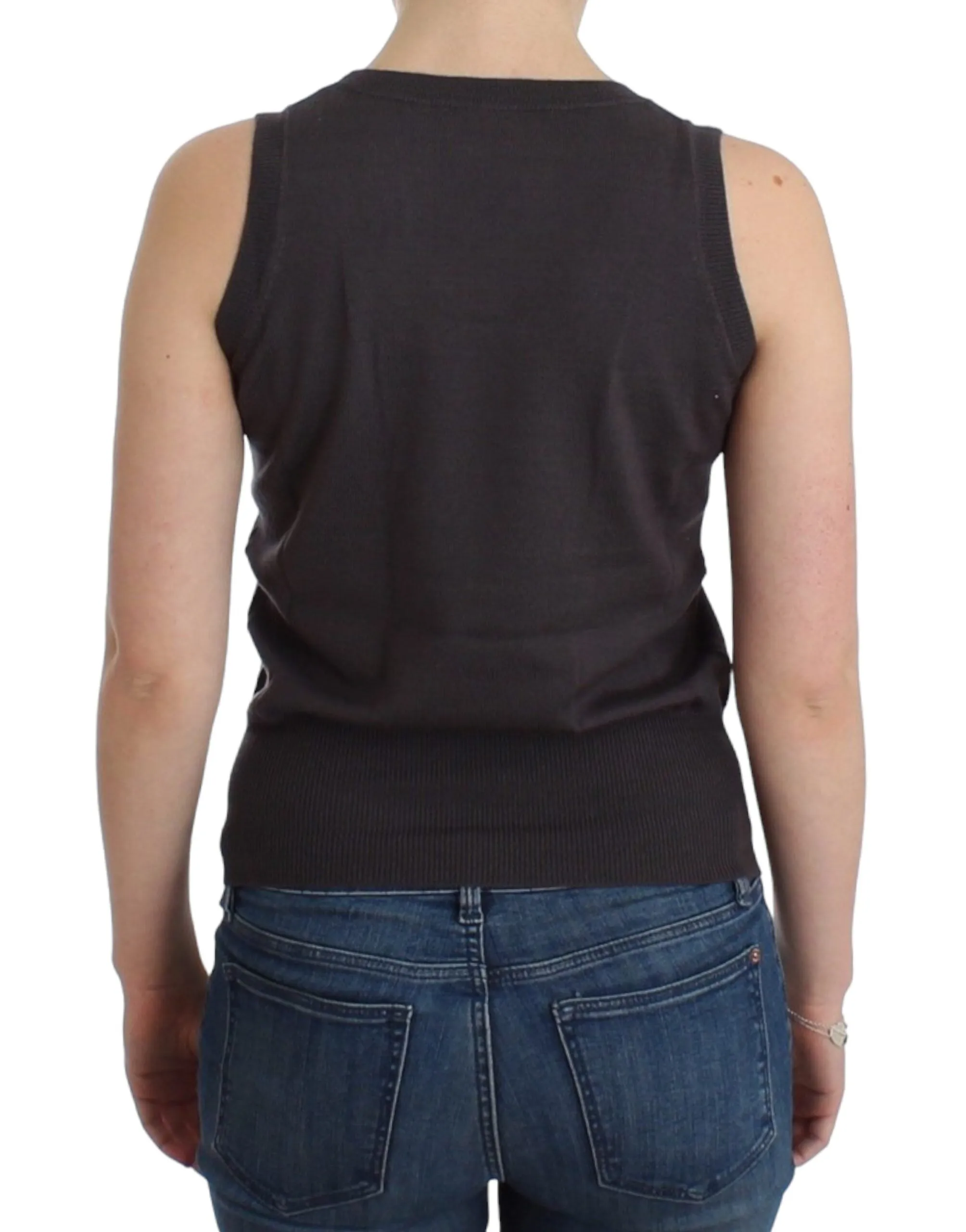 Brown knit tank top sold by Lord & Taylor product image thumbnail 3