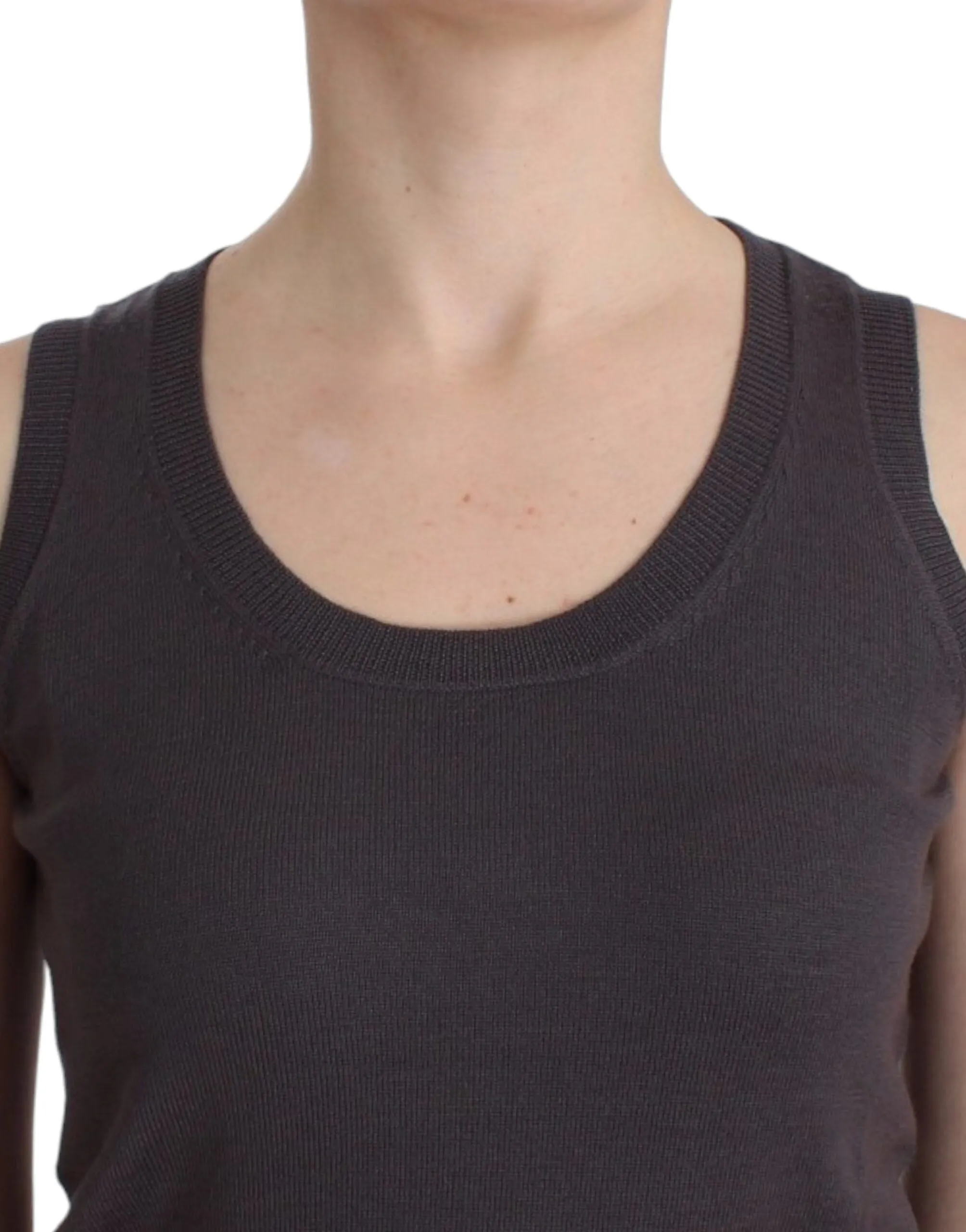 Brown knit tank top sold by Lord & Taylor product image thumbnail 5