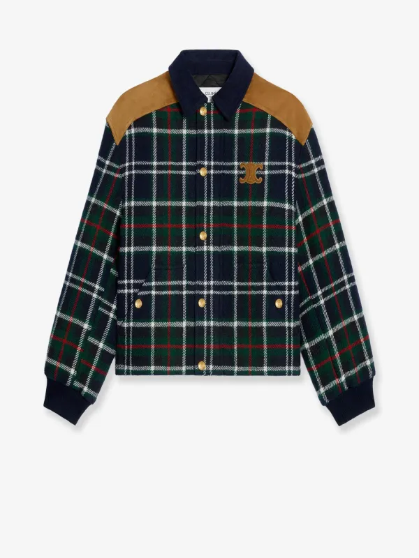 Tartan Wool Jacket with Suede Inserts sold by Lord & Taylor