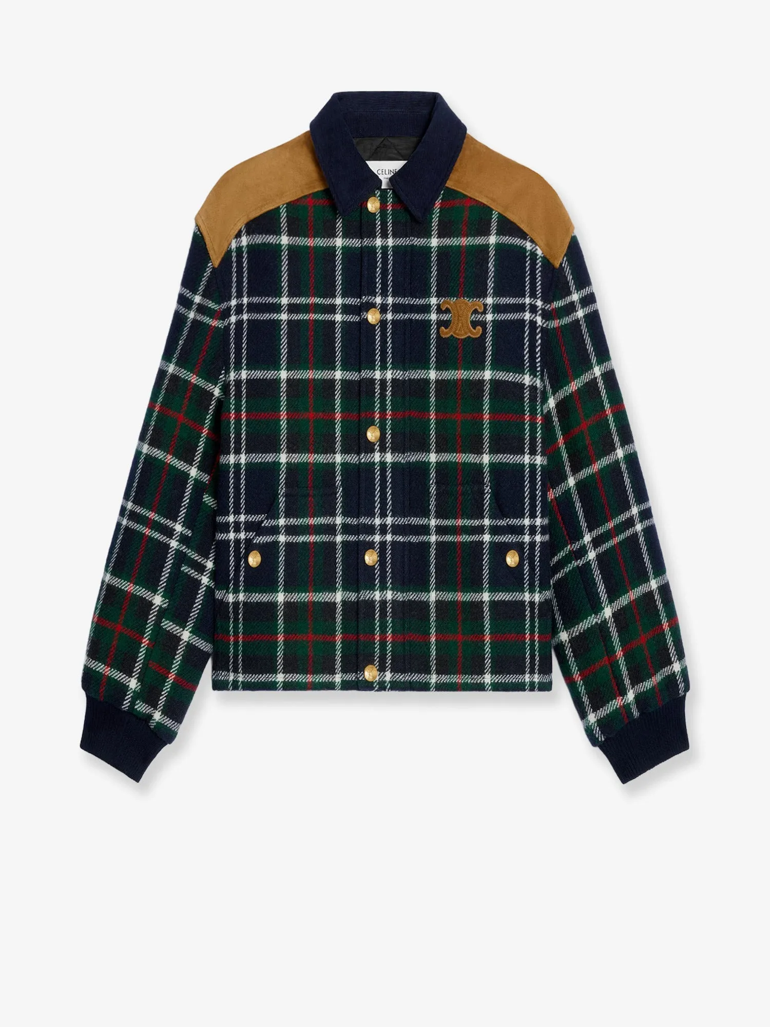 Tartan Wool Jacket with Suede Inserts sold by Lord & Taylor