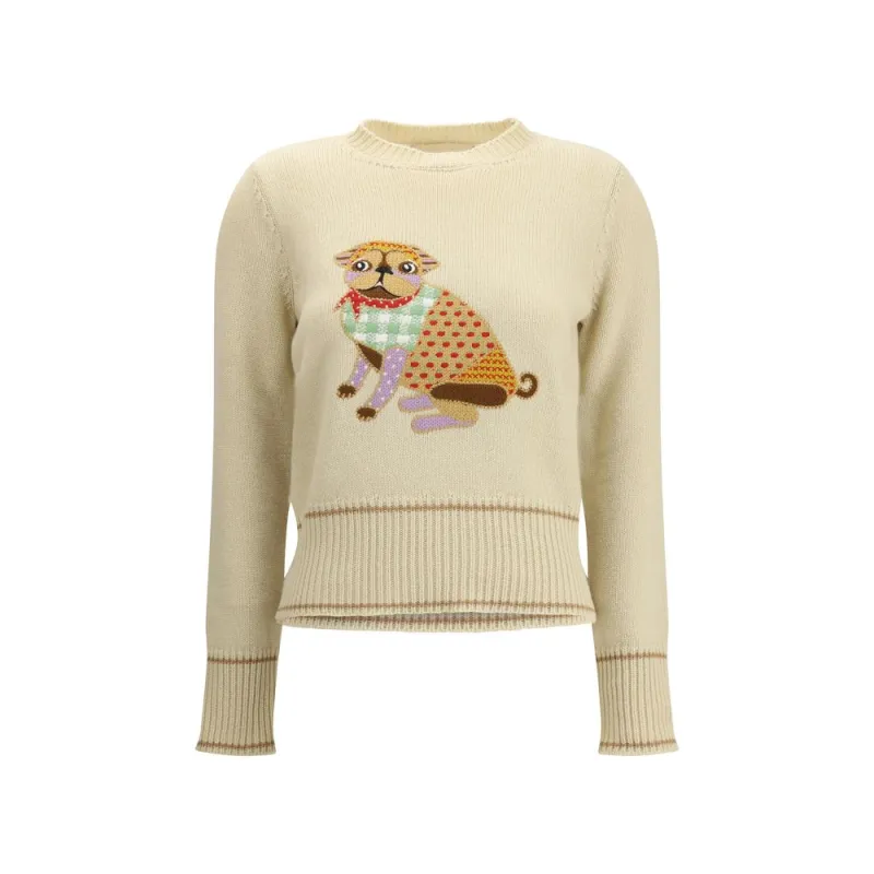 Le Chien de la Maison embroidered Sweater sold by Lord & Taylor
