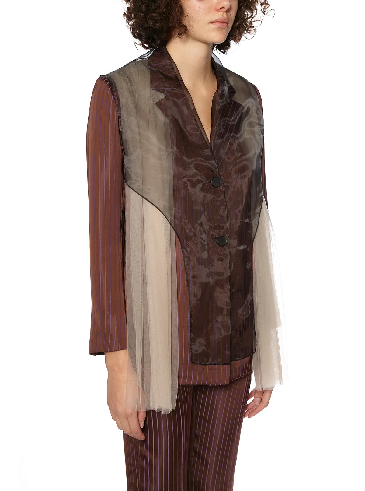 BLAZER WITH TULLE INSERT sold by Lord & Taylor product image thumbnail 3