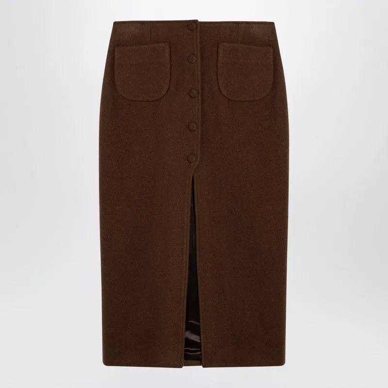 BROWN JAGGER MIDI SKIRT sold by Lord & Taylor
