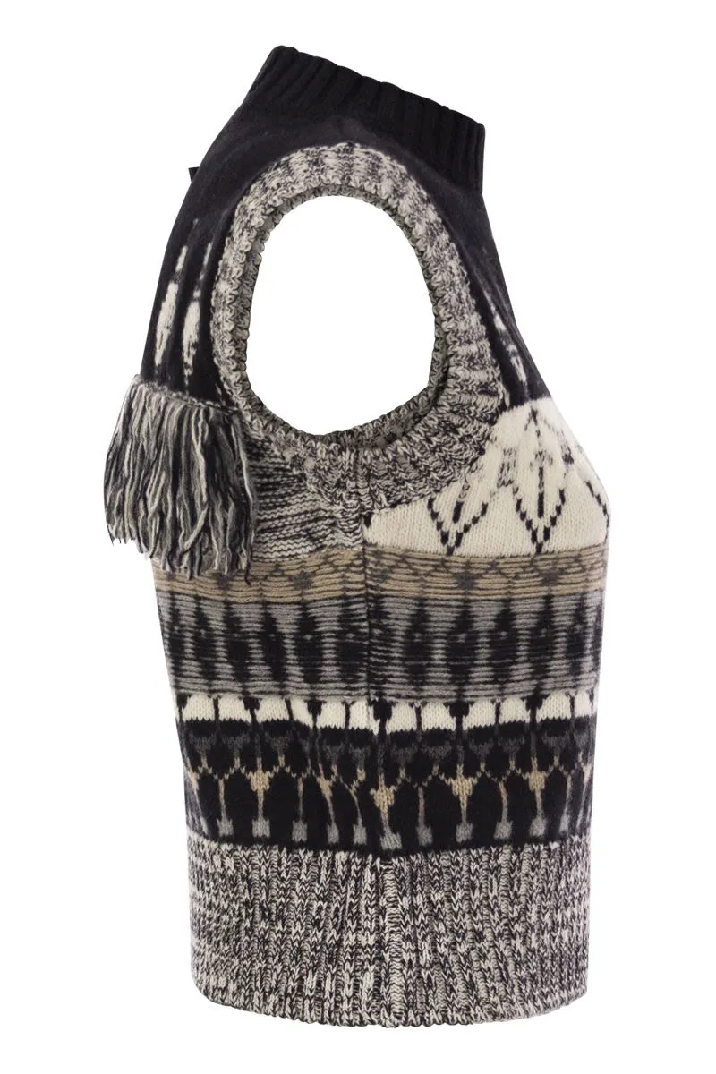 JACQUARD SLEEVELESS JERSEY sold by Lord & Taylor product image thumbnail 3