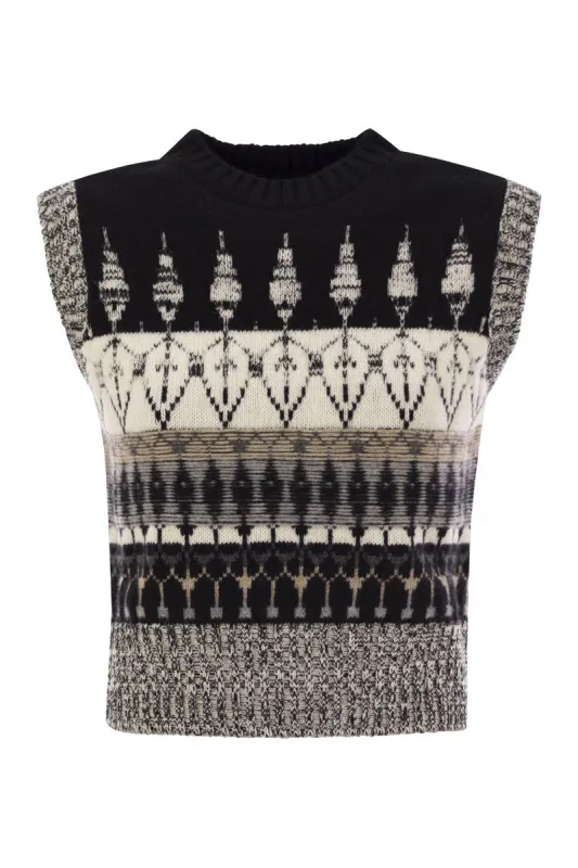 JACQUARD SLEEVELESS JERSEY sold by Lord & Taylor