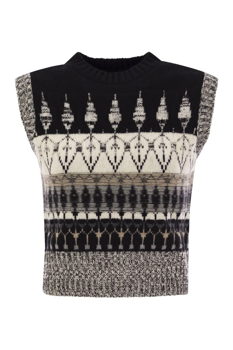 JACQUARD SLEEVELESS JERSEY sold by Lord & Taylor