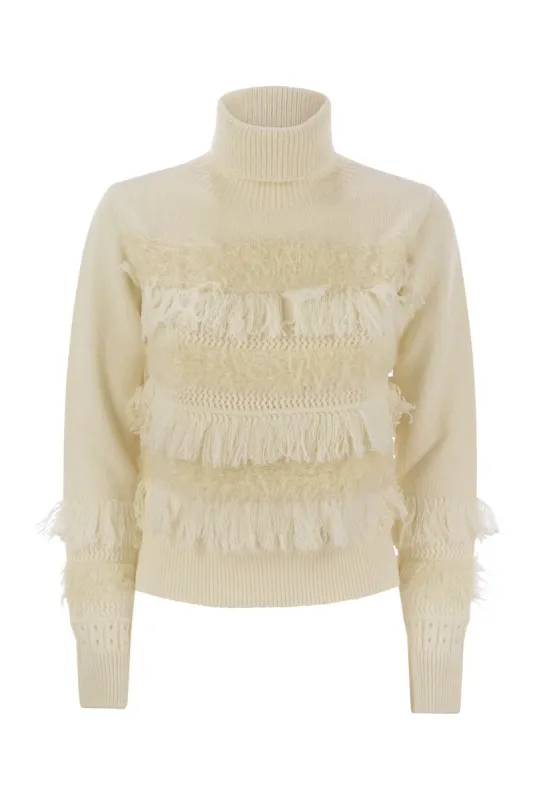 WOOL AND CASHMERE BLEND TURTLENECK SWEATER sold by Lord & Taylor