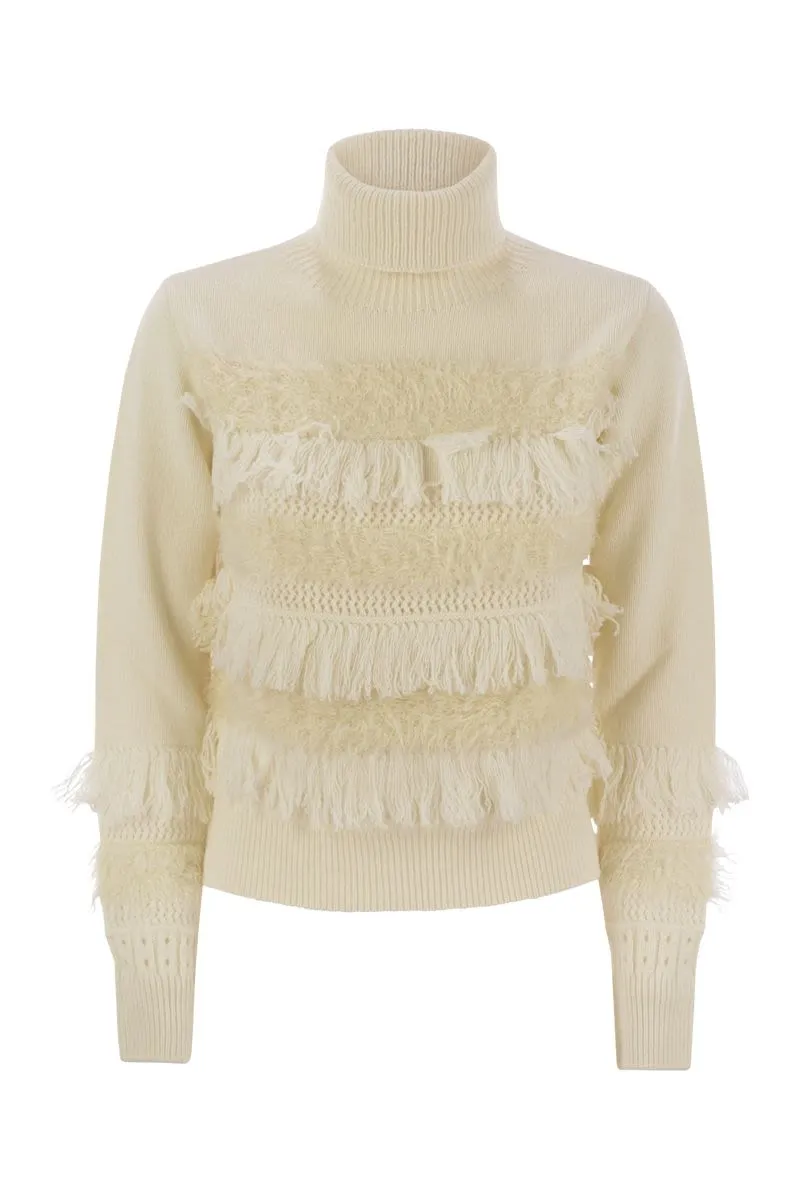 WOOL AND CASHMERE BLEND TURTLENECK SWEATER sold by Lord & Taylor