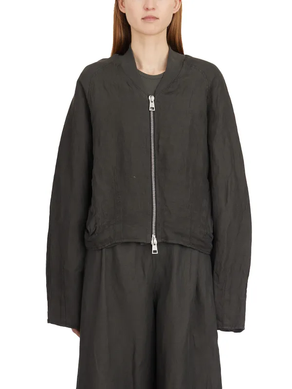LINEN AND CUPRO BOMBER sold by Lord & Taylor