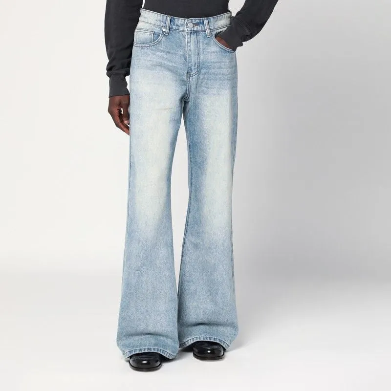 WIDE-LEG LIGHT BLUE WASHED JEANS sold by Lord & Taylor