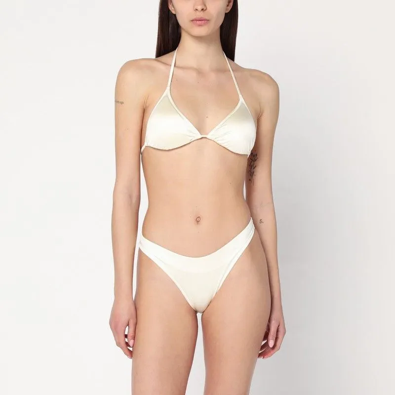 BUTTER-COLOURED TRIANGLE TWO-PIECE BIKINI sold by Lord & Taylor
