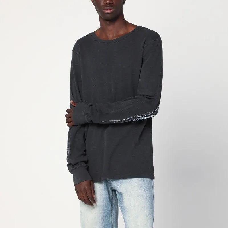 VINTAGE BLACK COTTON CREWNECK SWEATER sold by Lord & Taylor