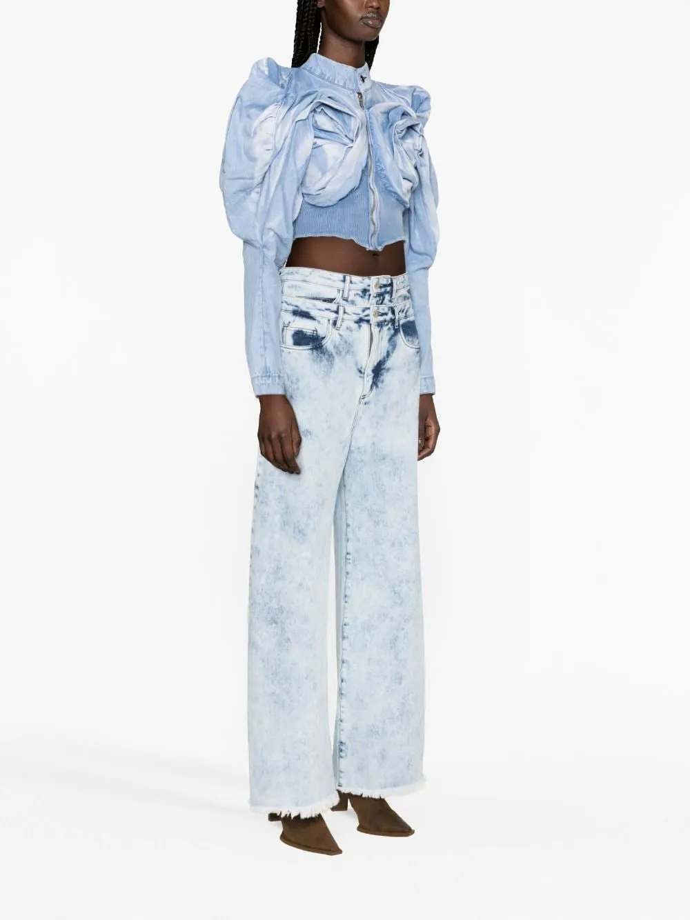 DRAPED DENIM JACKET sold by Lord & Taylor product image thumbnail 2