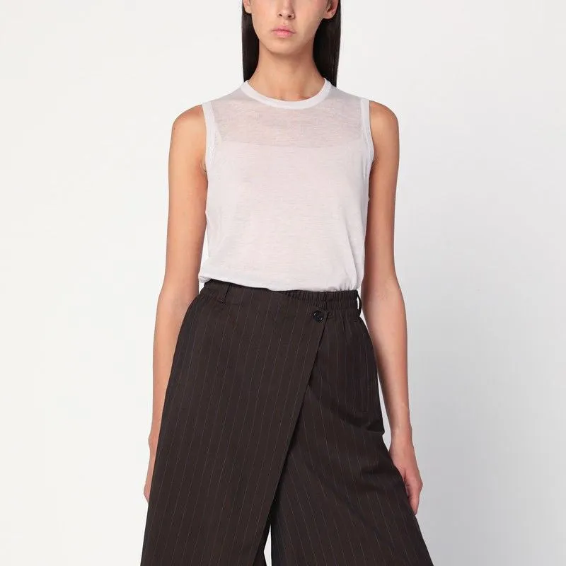 IVORY SEMI-SHEER TANK TOP sold by Lord & Taylor