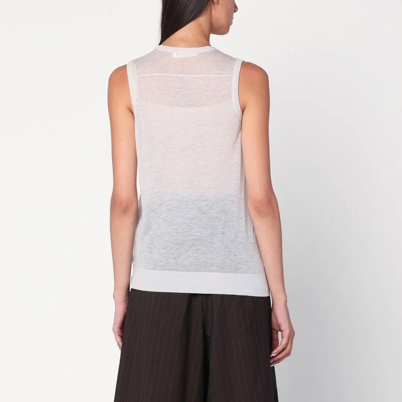 IVORY SEMI-SHEER TANK TOP sold by Lord & Taylor product image thumbnail 2