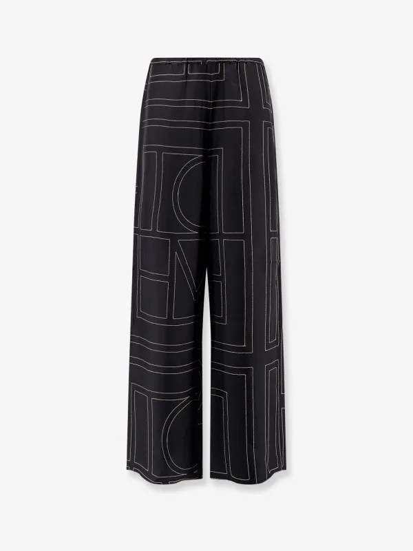 Silk Trousers with Monogram Logo sold by Lord & Taylor