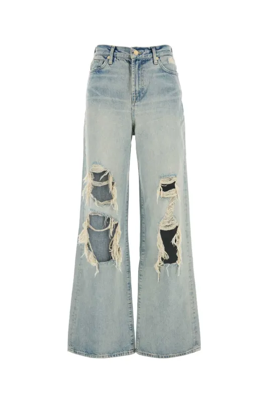 DENIM WIDE-LEG JEANS sold by Lord & Taylor