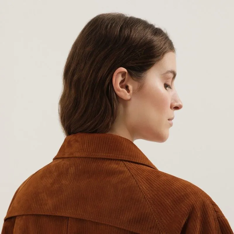 BROWN CORDUROY LEATHER MACKINTOSH COAT sold by Lord & Taylor product image thumbnail 2