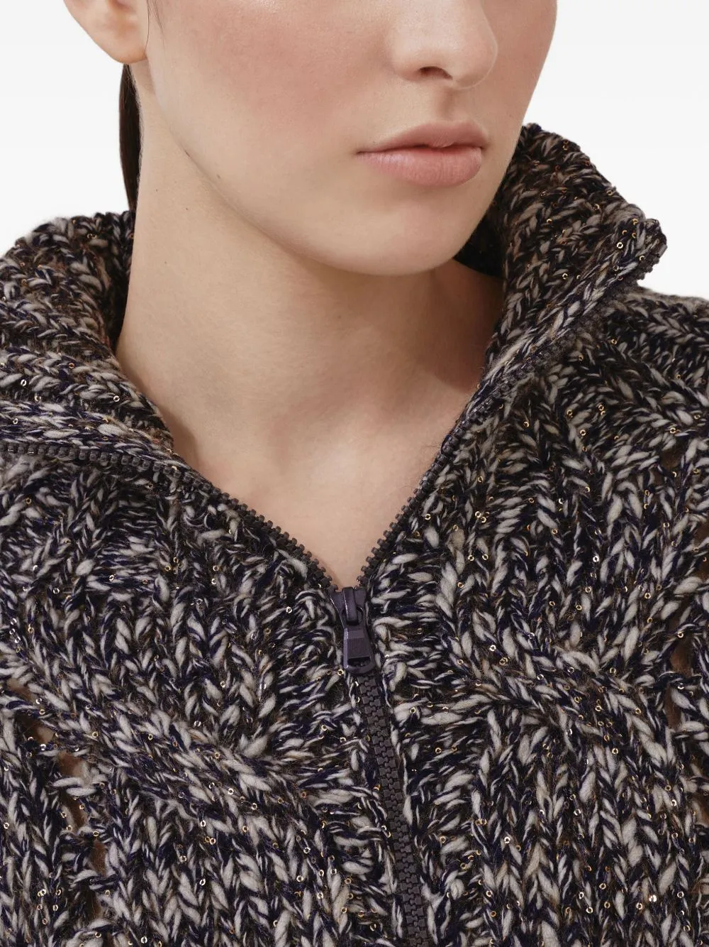 WOOL ZIPPED CARDIGAN sold by Lord & Taylor product image thumbnail 4