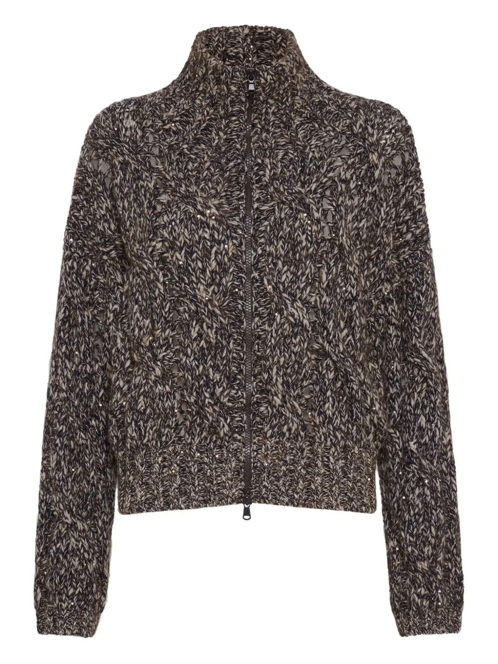 WOOL ZIPPED CARDIGAN sold by Lord & Taylor