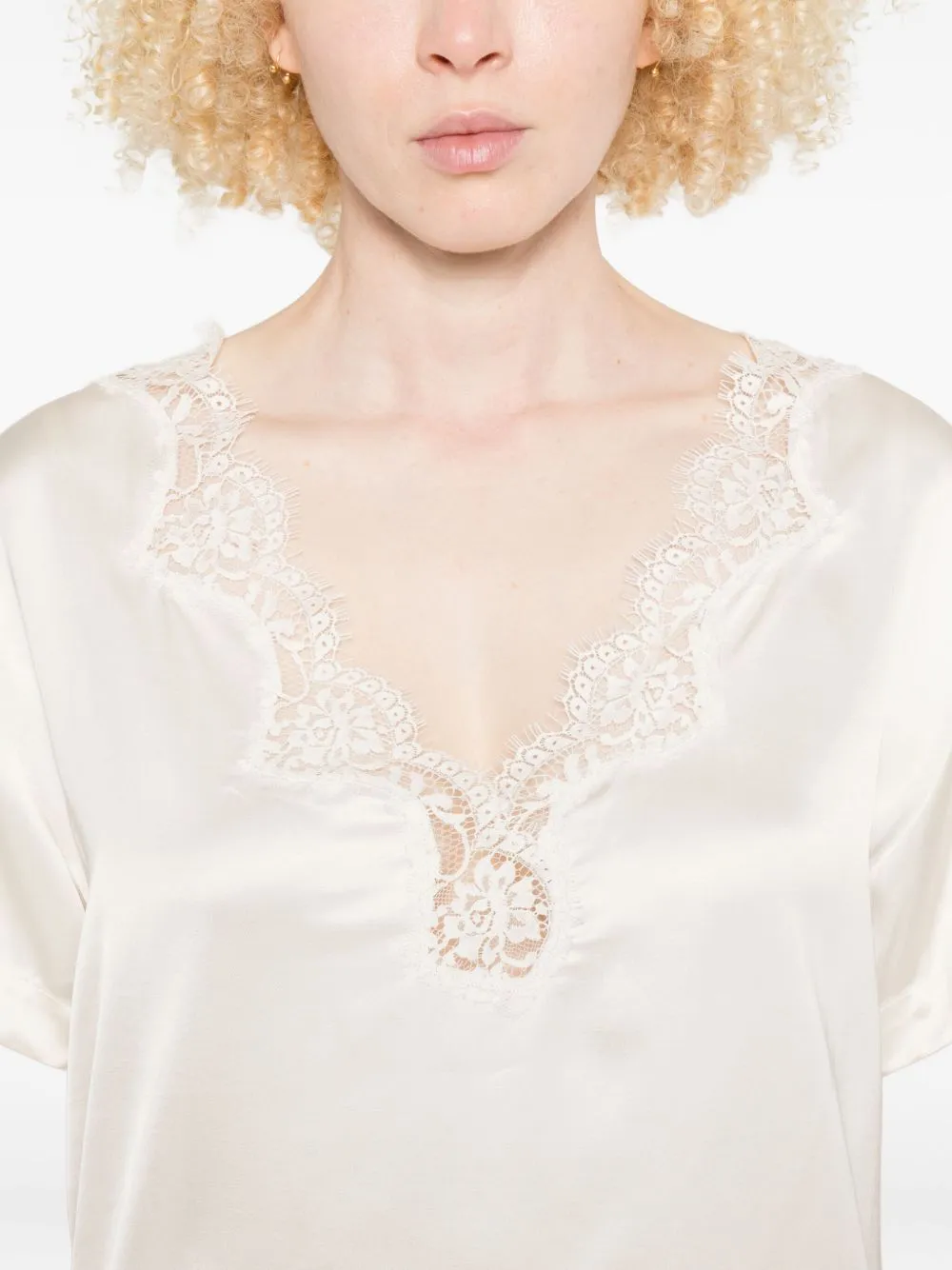 BEIGE SILK T-SHIRT sold by Lord & Taylor product image thumbnail 4