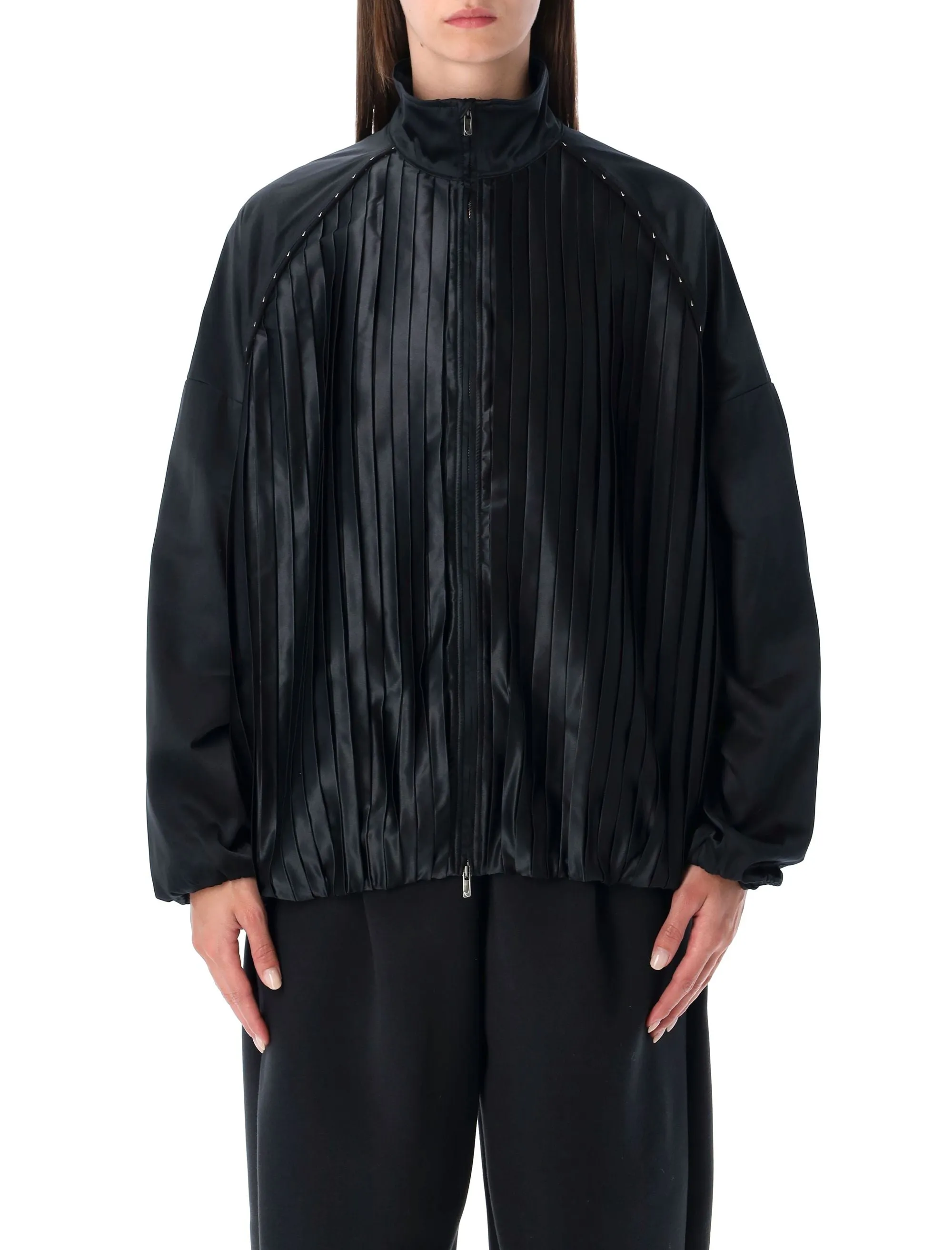 SATIN PLEATED OVERSIZED TRACKSUIT JACKET NIKE SPORTSWEAR COLLECTION sold by Lord & Taylor