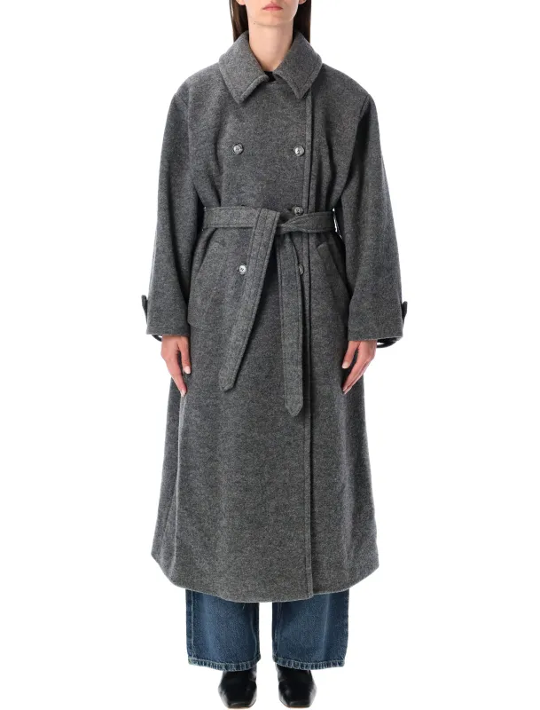 HEATHER GREY OVERSIZED WOOL LEA COAT A.P.C. sold by Lord & Taylor
