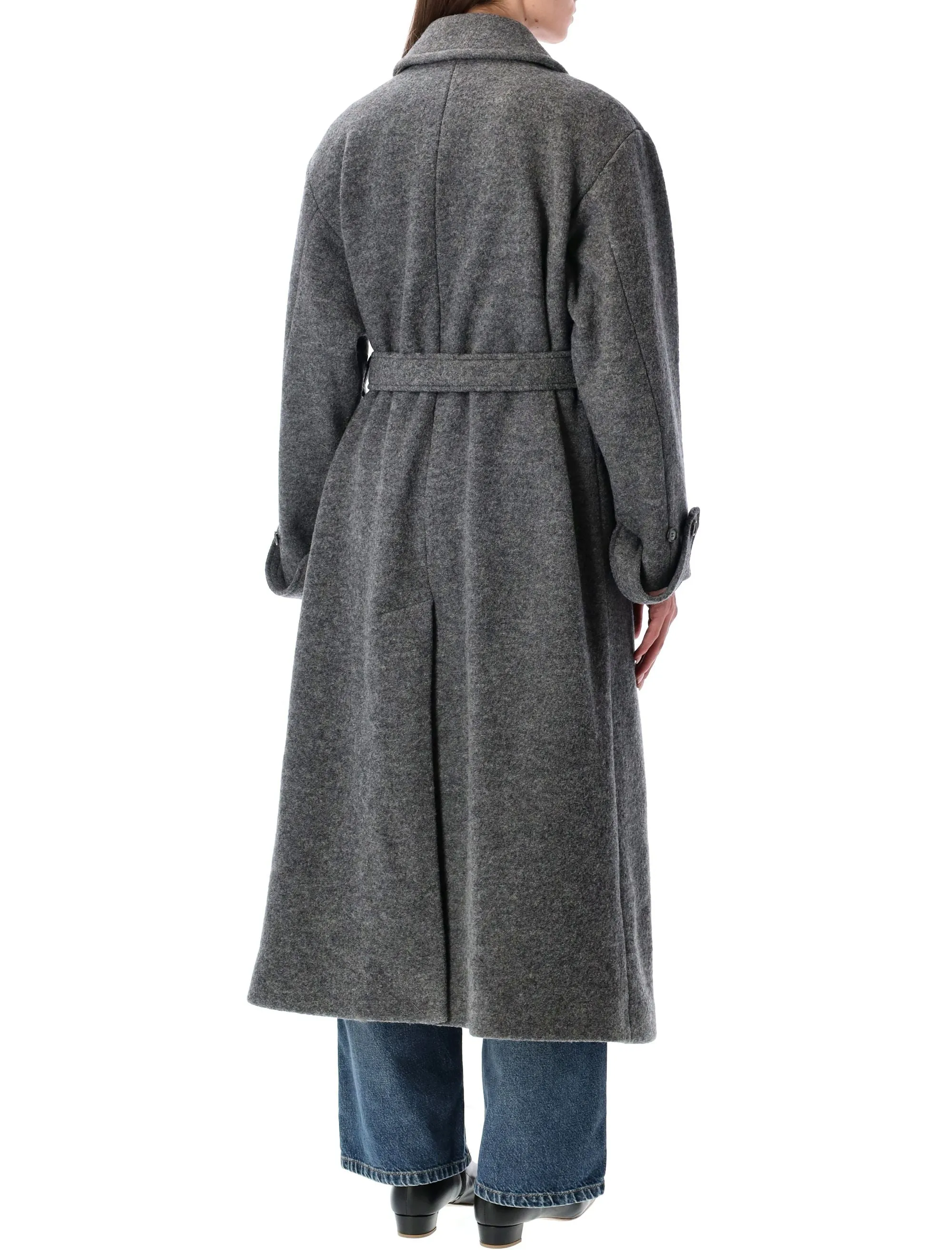 HEATHER GREY OVERSIZED WOOL LEA COAT A.P.C. sold by Lord & Taylor product image thumbnail 2