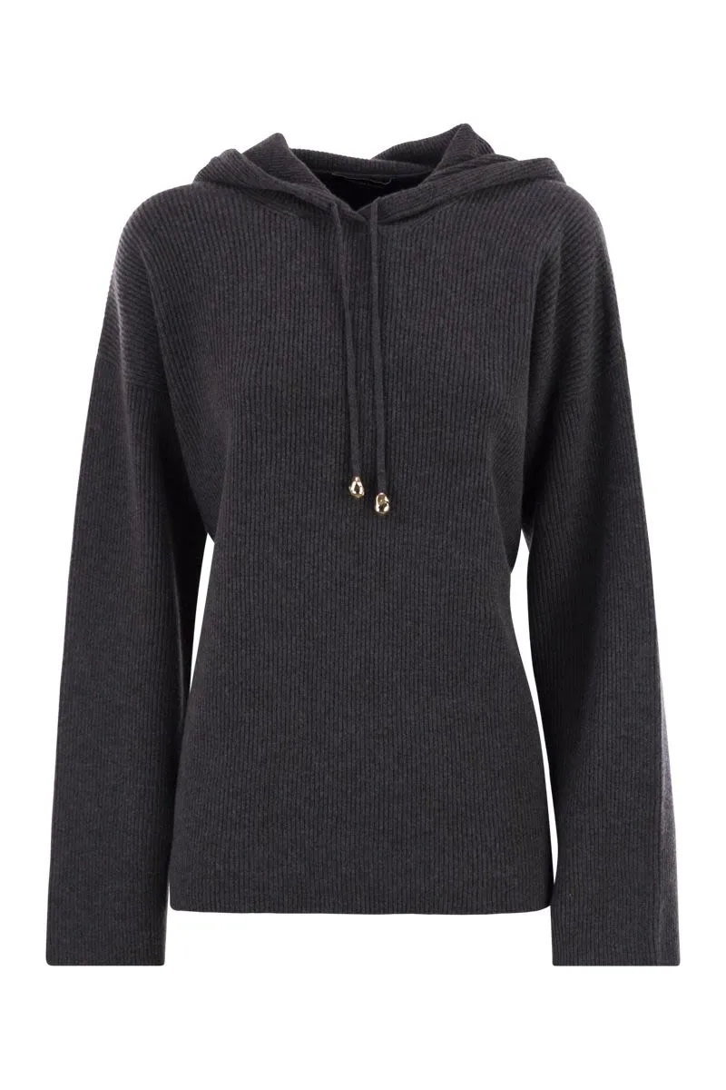 ENGLISH RIBBED HOODED SWEATER sold by Lord & Taylor