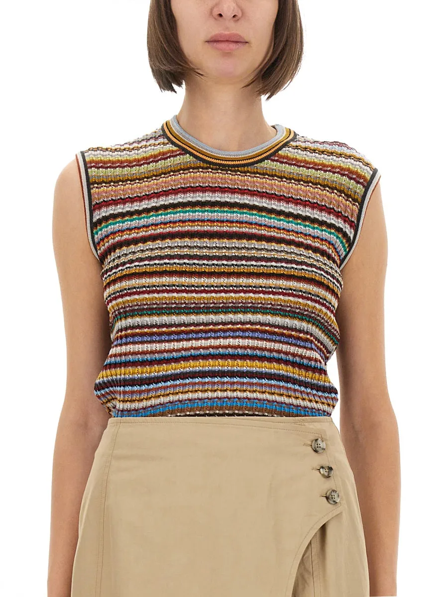 SIGNATURE STRIPE KNIT VEST sold by Lord & Taylor product image thumbnail 3