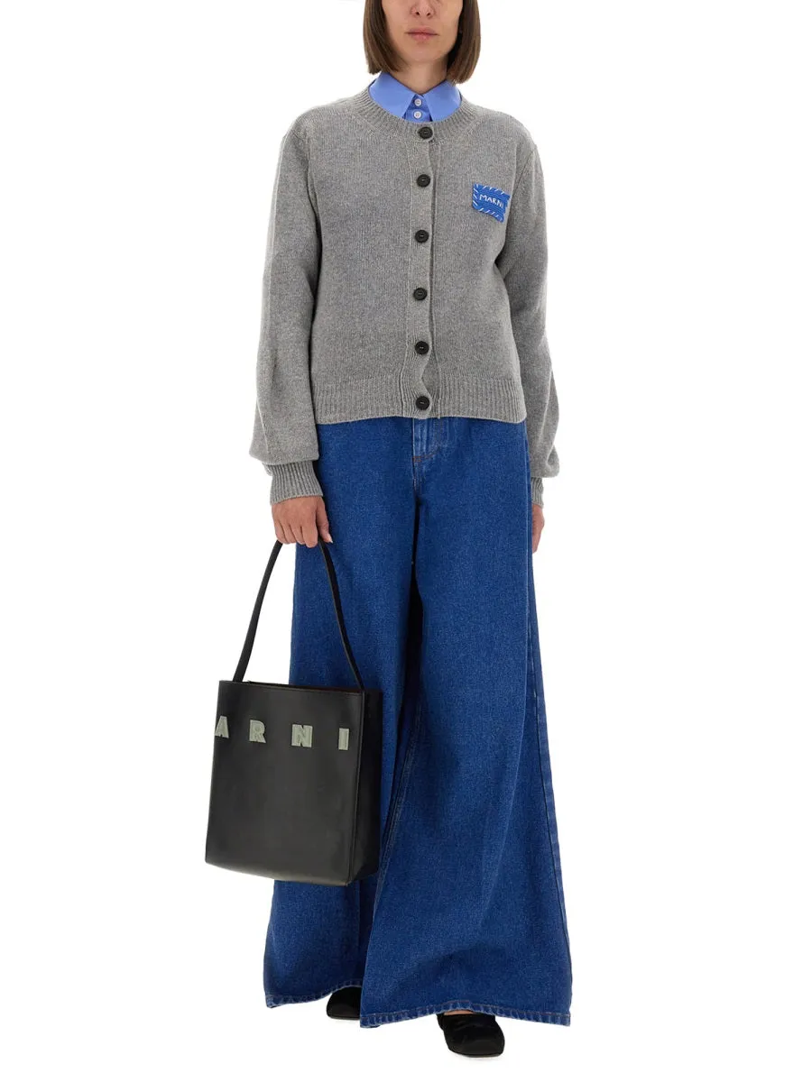 CASHMERE CARDIGAN WITH LOGO sold by Lord & Taylor product image thumbnail 2