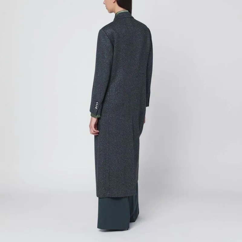 BLACK HOUNDSTOOTH DOUBLE-BREASTED COAT sold by Lord & Taylor product image thumbnail 2