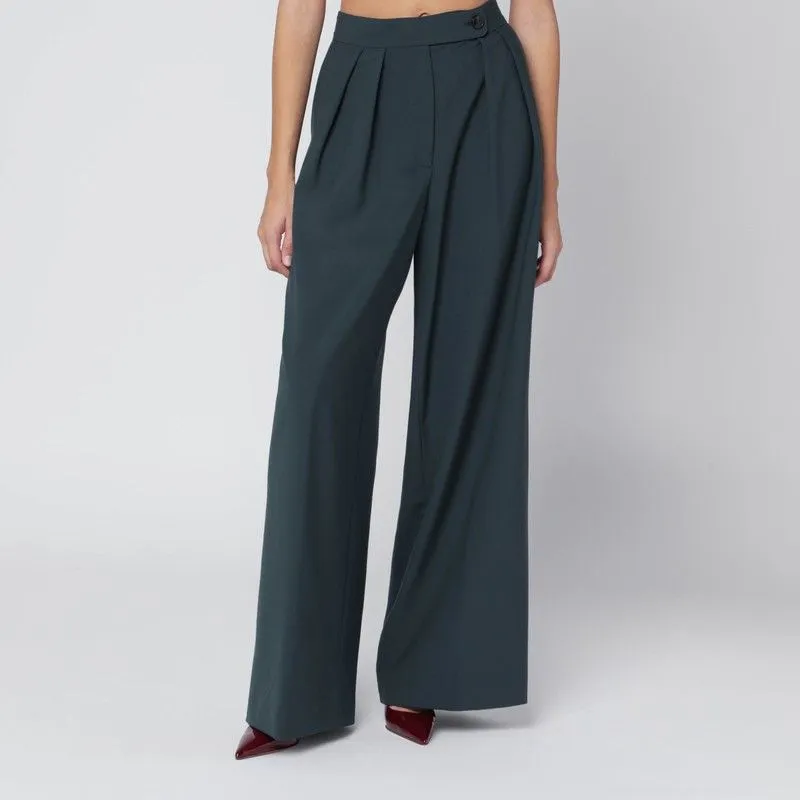 STRAIGHT PANTS WITH DARK GREEN PLEATS sold by Lord & Taylor