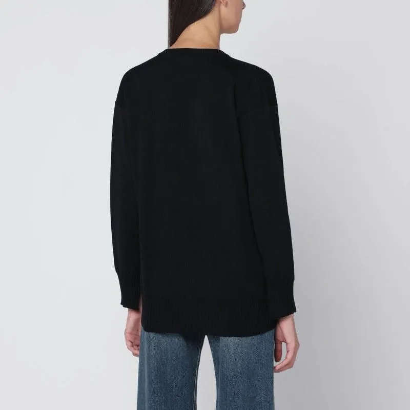 BLACK WOOL V-NECK SWEATER sold by Lord & Taylor product image thumbnail 2