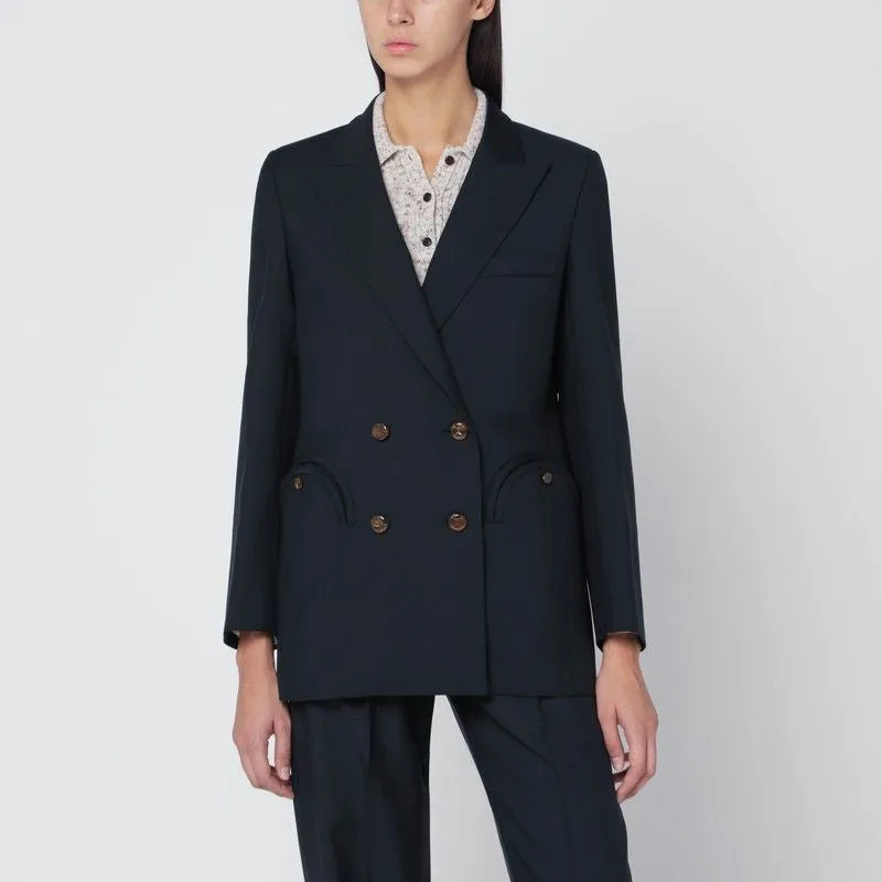NAVY BLUE WOOL AND MOHAIR BLAZER FIRST CLASS sold by Lord & Taylor