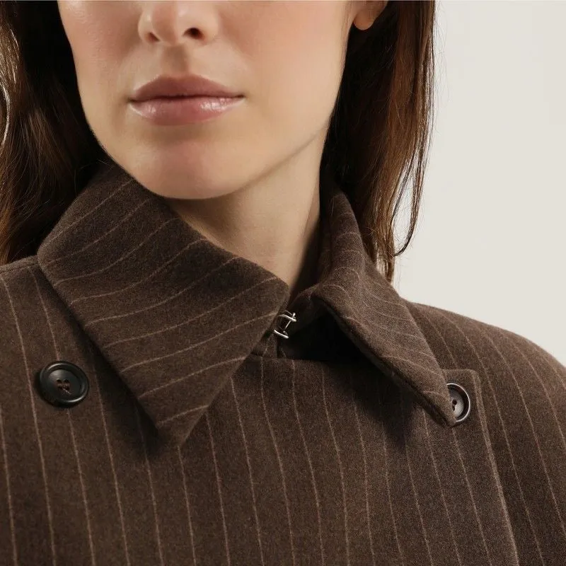 BROWN DOUBLE-BREASTED STRIPED BLAZER sold by Lord & Taylor product image thumbnail 2