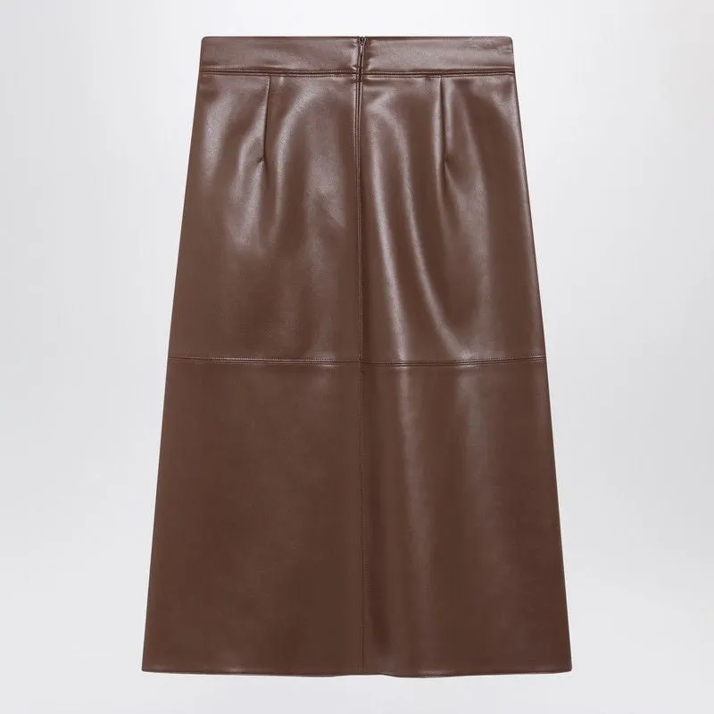 BROWN COATED FABRIC SKIRT sold by Lord & Taylor product image thumbnail 2