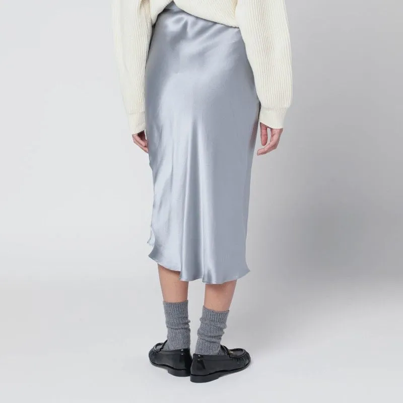 PASTEL BLUE SILK MIDI SKIRT sold by Lord & Taylor product image thumbnail 2