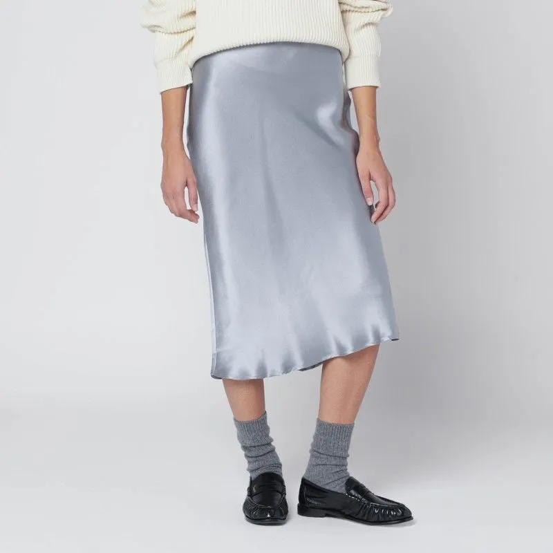 PASTEL BLUE SILK MIDI SKIRT sold by Lord & Taylor