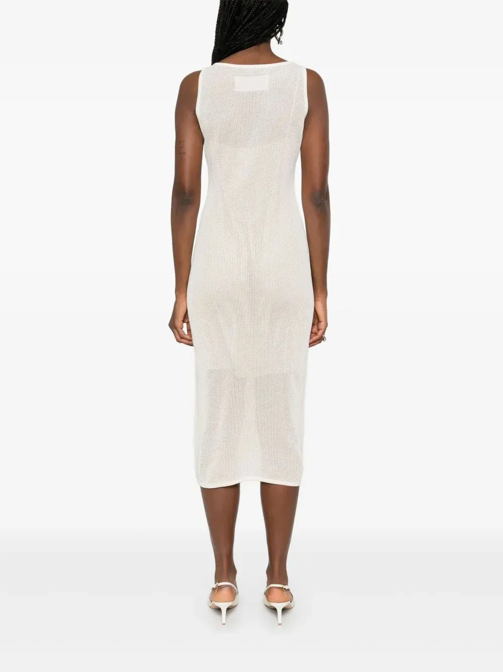 CREAM MESH DRESS sold by Lord & Taylor product image thumbnail 5