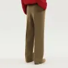 OLIVE GREEN STRAIGHT LEG WOOL PANTS sold by Lord & Taylor