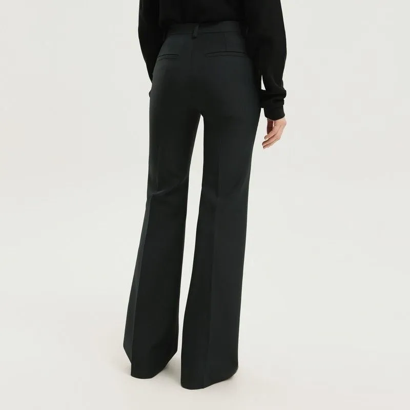 HIGH-WAISTED DARK GREEN BELL-BOTTOM PANTS sold by Lord & Taylor product image thumbnail 2
