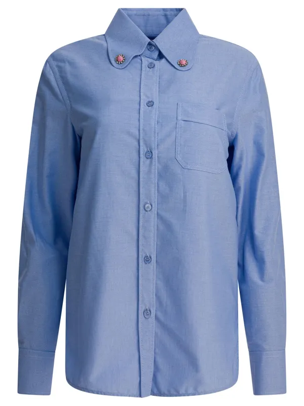 SHIRT WITH EMBELLISHED COLLAR sold by Lord & Taylor